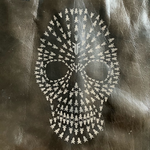 RARE Frye skull tote bag - vintage brown - Picture 3 of 11